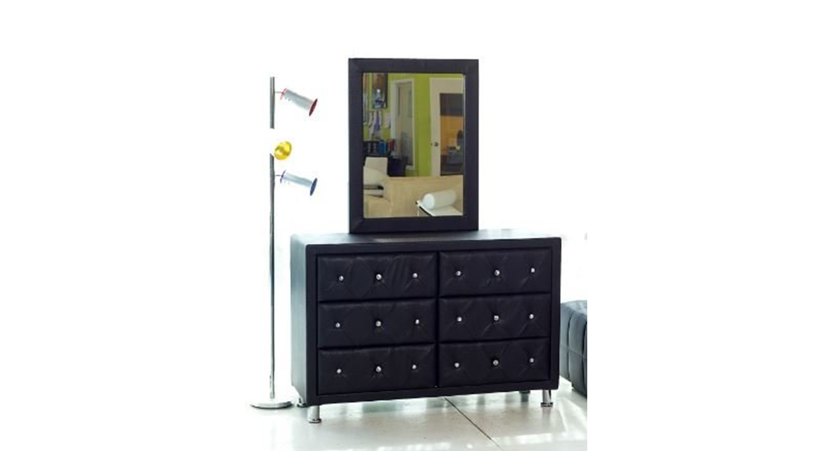 Nt7 Double Dresser Mirror Matisseco, Black Double Dresser With Mirror