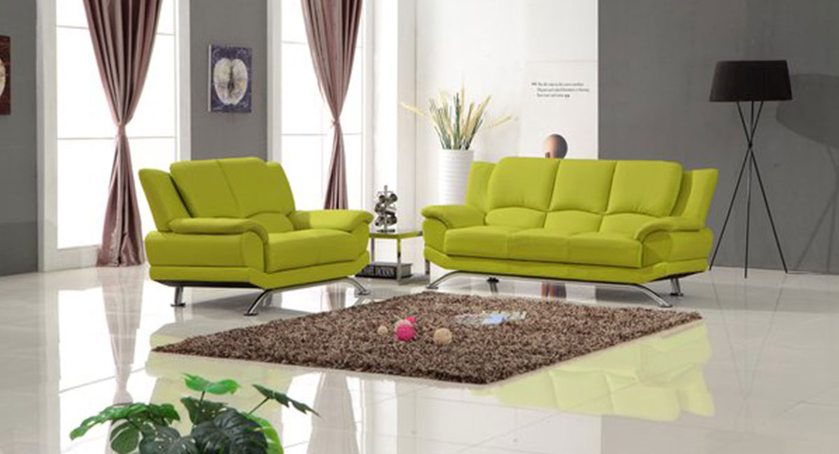 milano leather sofa set